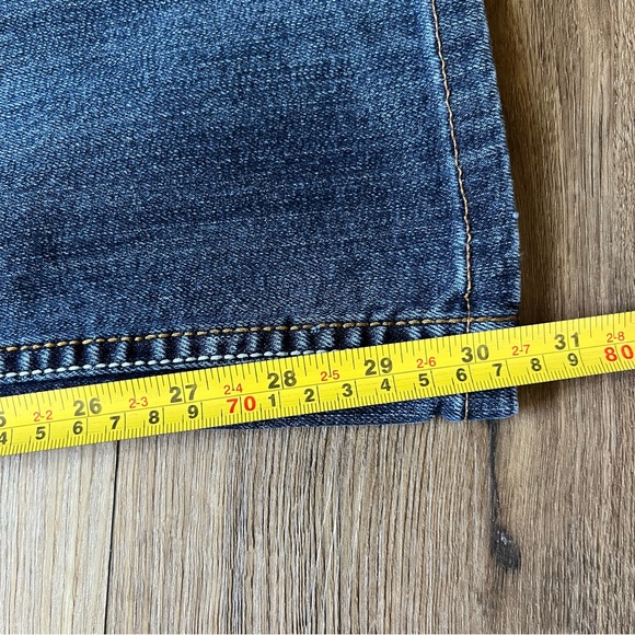 Cowgirl Tuff Co. Womens Heavy Stitch Bootcut Blue Jeans Sz 29 Turquoise Leather - Picture 12 of 12